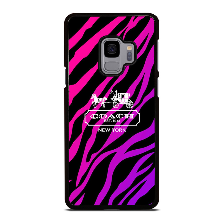 COACH NEW YORK BLACK VIOLET Samsung Galaxy S9 Case Cover