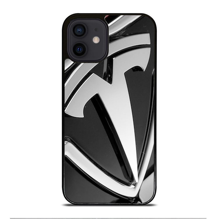 TESLA MOTOR EMBLEM LOGO iPhone 12 Mini Case Cover