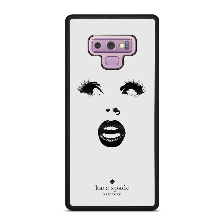 KATE SPADE BLACK WHITE FACE Samsung Galaxy Note 9 Case Cover KATE SPADE BLACK WHITE FACE Samsung Galaxy Note 9 Case Cover