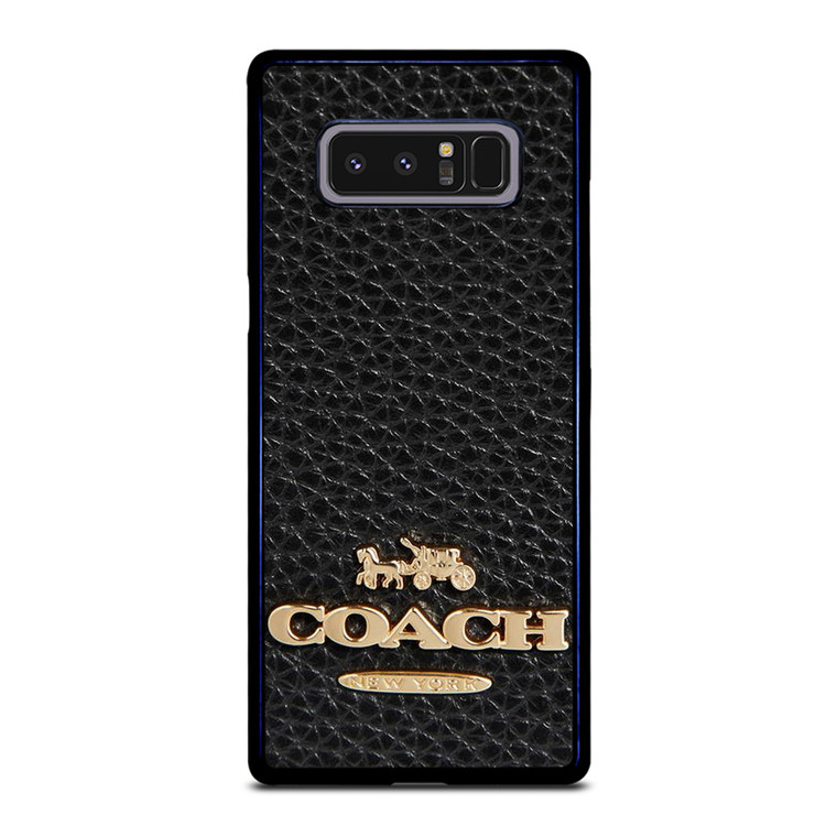 COACH NEW YORK BLACK LEATHER 2 Samsung Galaxy Note 8 Case Cover