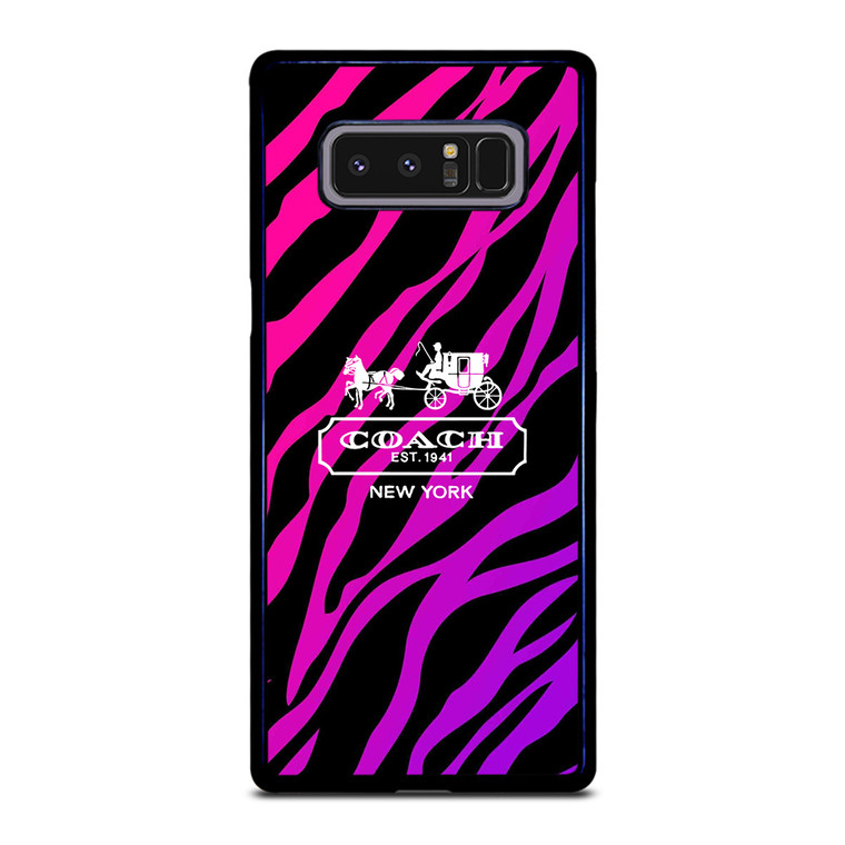 COACH NEW YORK BLACK VIOLET Samsung Galaxy Note 8 Case Cover