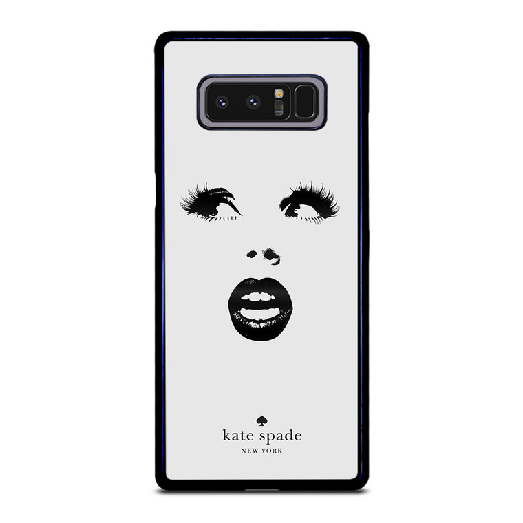 KATE SPADE BLACK WHITE FACE Samsung Galaxy Note 8 Case Cover KATE SPADE BLACK WHITE FACE Samsung Galaxy Note 8 Case Cover