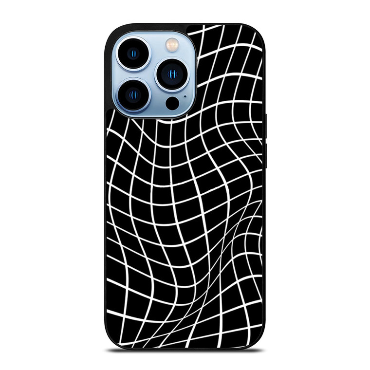 AESTHETIC WAVY GRID PATTERN iPhone Case Cover