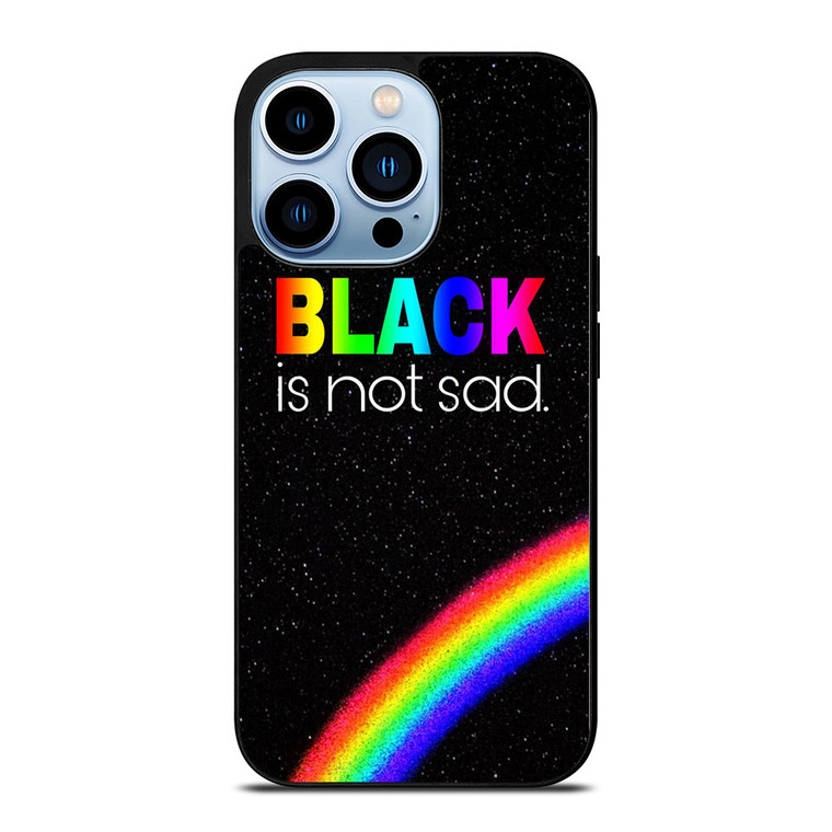 BLACK IS NOT SAD QOUTE iPhone Case Cover