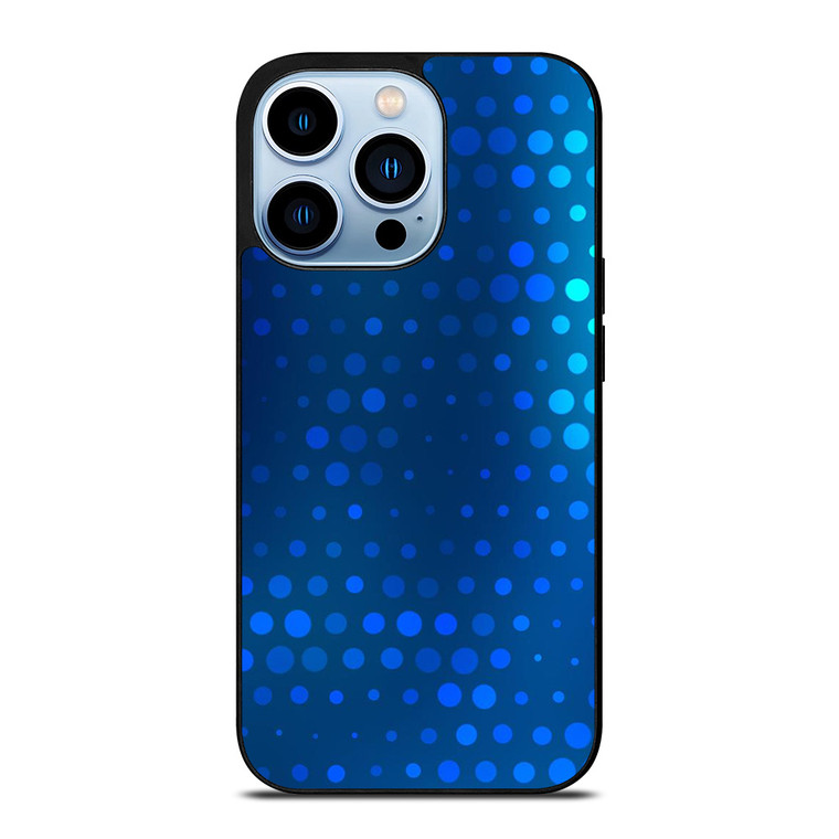 BLUE GRADIENT HALFTONE PATTERN iPhone Case Cover
