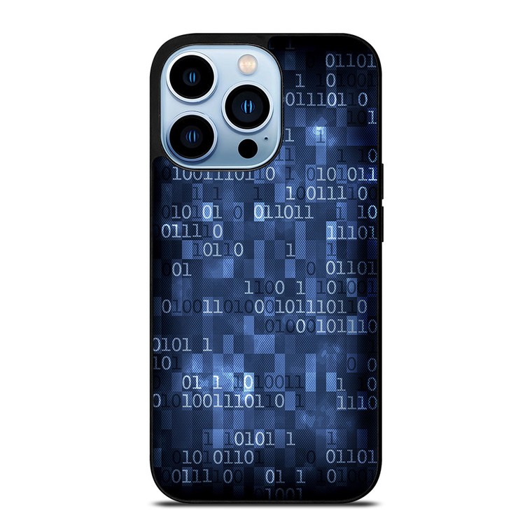 BLUE STYLISH BINARY CODE iPhone Case Cover