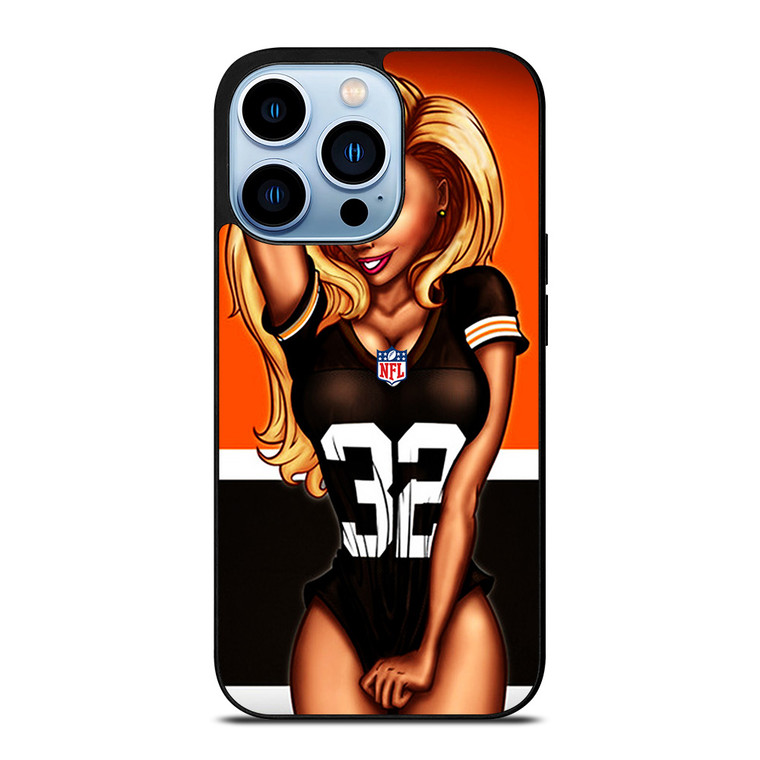CLEVELAND BROWNS NFL CARTOON GIRL iPhone Case Cover