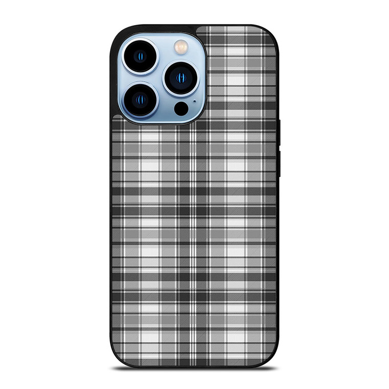 GREY CHECK FABRIC TEXTURES iPhone Case Cover