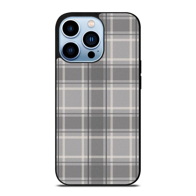 GREY TARTAN PLAID PATTERN iPhone Case Cover