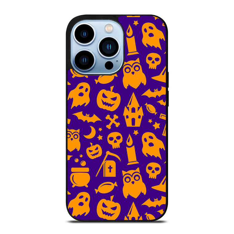 HAPPY HALLOWEEN PURPLE PATTERN iPhone Case Cover