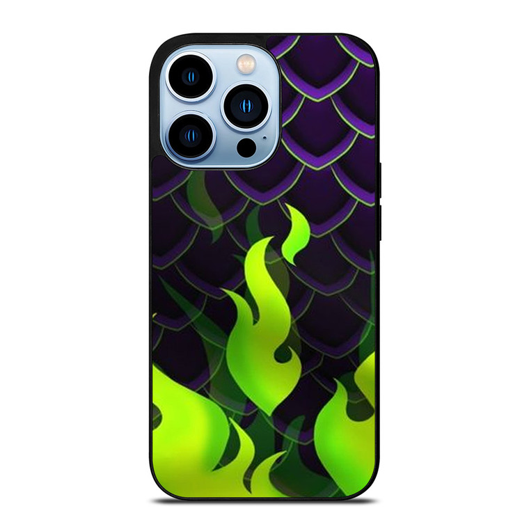 MALEFICENT GREEN FLAMES PATTERN iPhone Case Cover