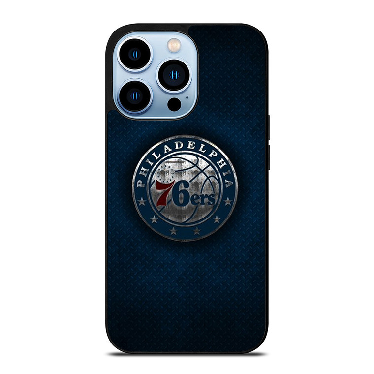 PHILADELPHIA 76ERS METAL LOGO iPhone Case Cover