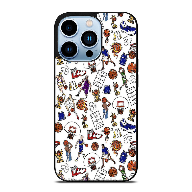 PLAYFUL BASKETBALL DOODLE ART iPhone Case Cover