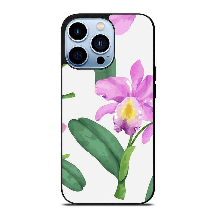 PURPLE ORCHID FLOWER PAINTING iPhone Case Cover