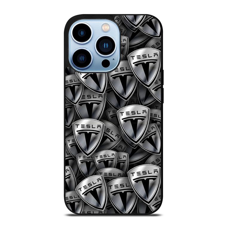 TESLA METAL LOGO COLLAGE iPhone Case Cover