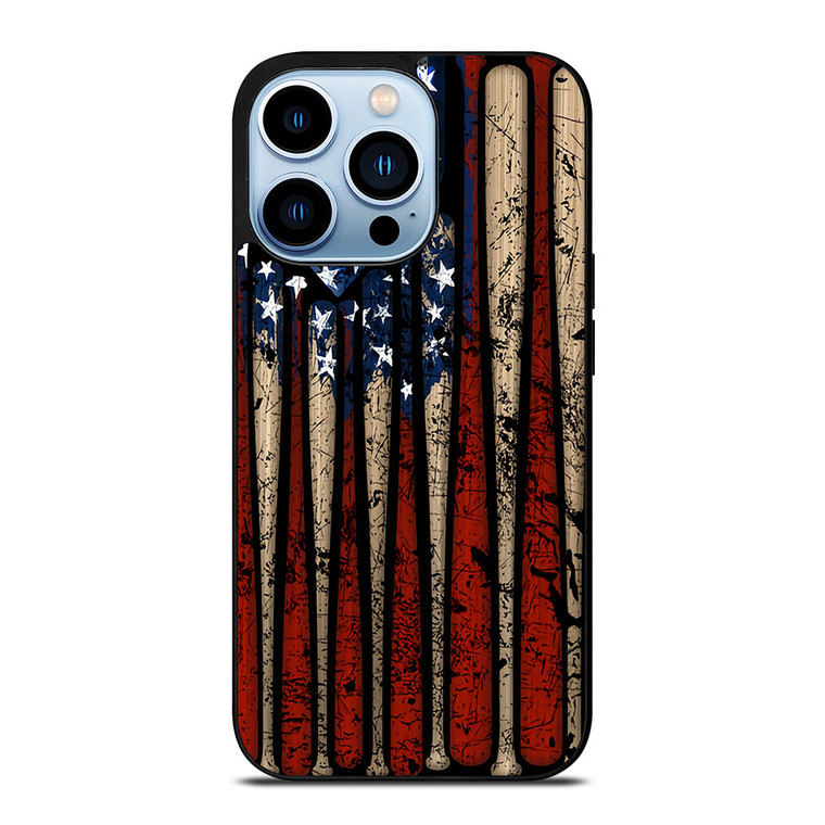 USA FLAG AMERICAN BASEBALL iPhone Case Cover