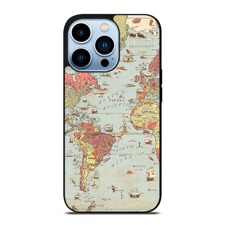 VINTAGE MAP iPhone Case Cover