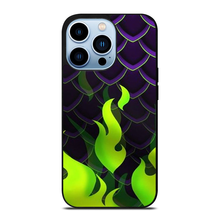 MALEFICENT GREEN FLAMES PATTERN iPhone 13 Pro Max Case Cover