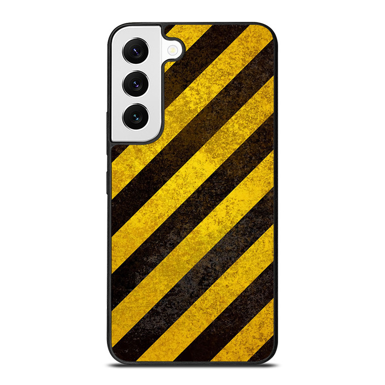 BLACK YELLOW POLICE LINE STRIPE Samsung Galaxy Case Cover