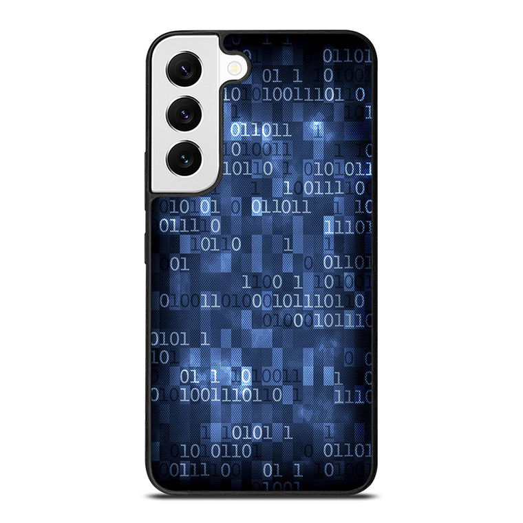 BLUE STYLISH BINARY CODE Samsung Galaxy Case Cover