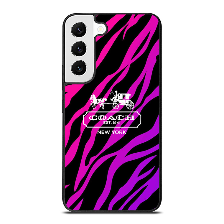 COACH NEW YORK BLACK VIOLET Samsung Galaxy Case Cover