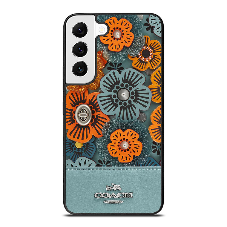 COACH NEW YORK BLUE TEA ROSE Samsung Galaxy Case Cover COACH NEW YORK BLUE TEA ROSE Samsung Galaxy Case Cover