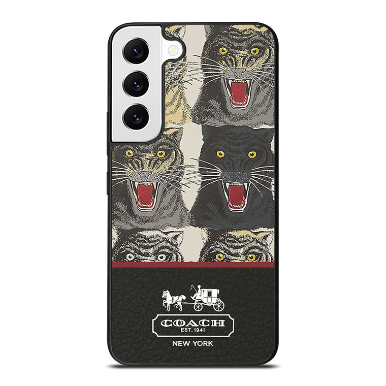 COACH NEW YORK TIGER FACE PATTERN Samsung Galaxy Case Cover