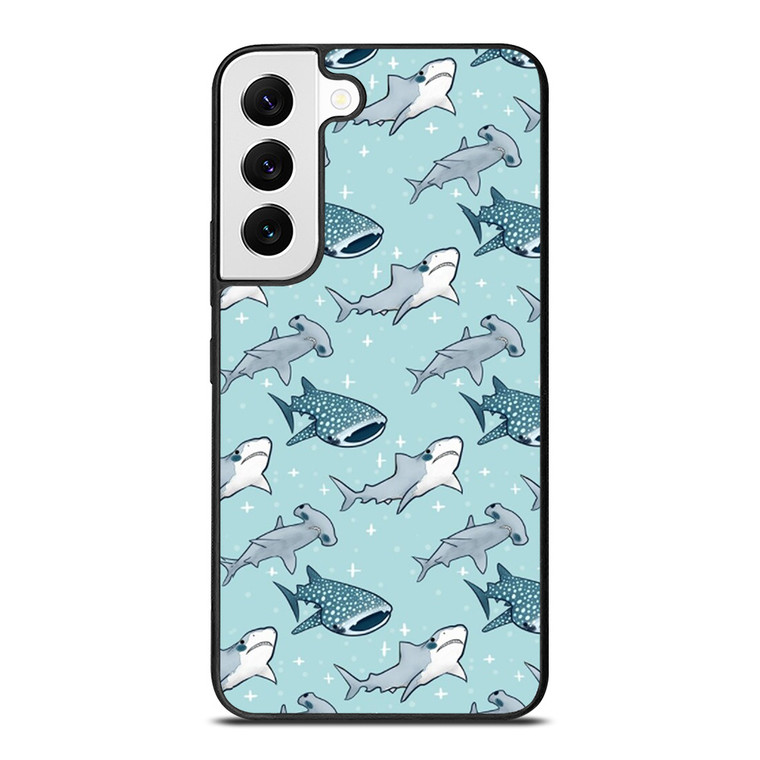CUTE SHARK PATTERN Samsung Galaxy Case Cover