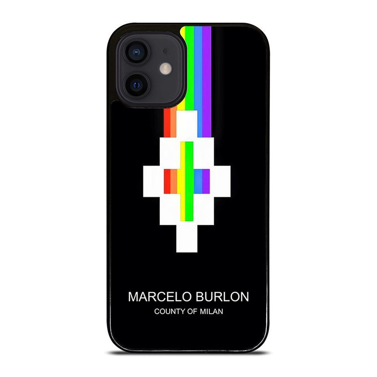 MARCELO BURLON MILAN RAINBOW LOGO iPhone 12 Mini Case Cover