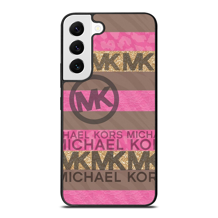 MICHAEL KORS PINK STRIP LOGO Samsung Galaxy Case Cover