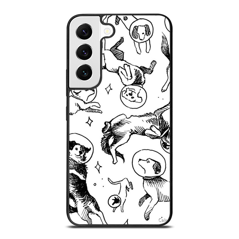 SPACE DOG WHITE PATTERN Samsung Galaxy Case Cover
