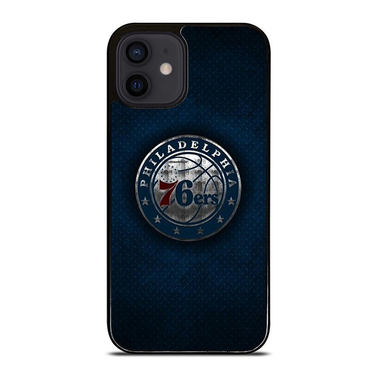 PHILADELPHIA 76ERS METAL LOGO iPhone 12 Mini Case Cover