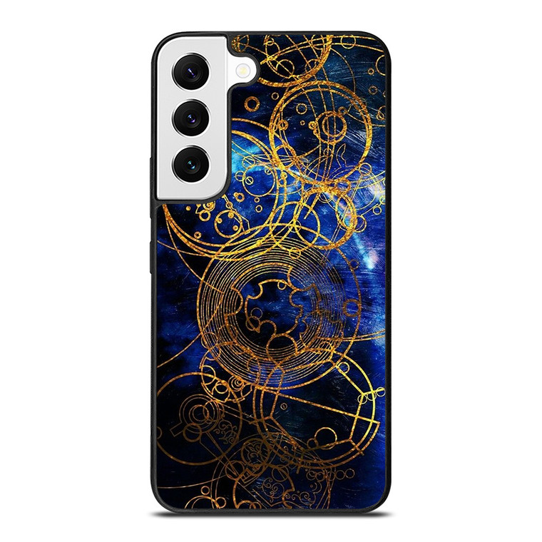 TIME LORD WRITING GOLD BLUE Samsung Galaxy Case Cover