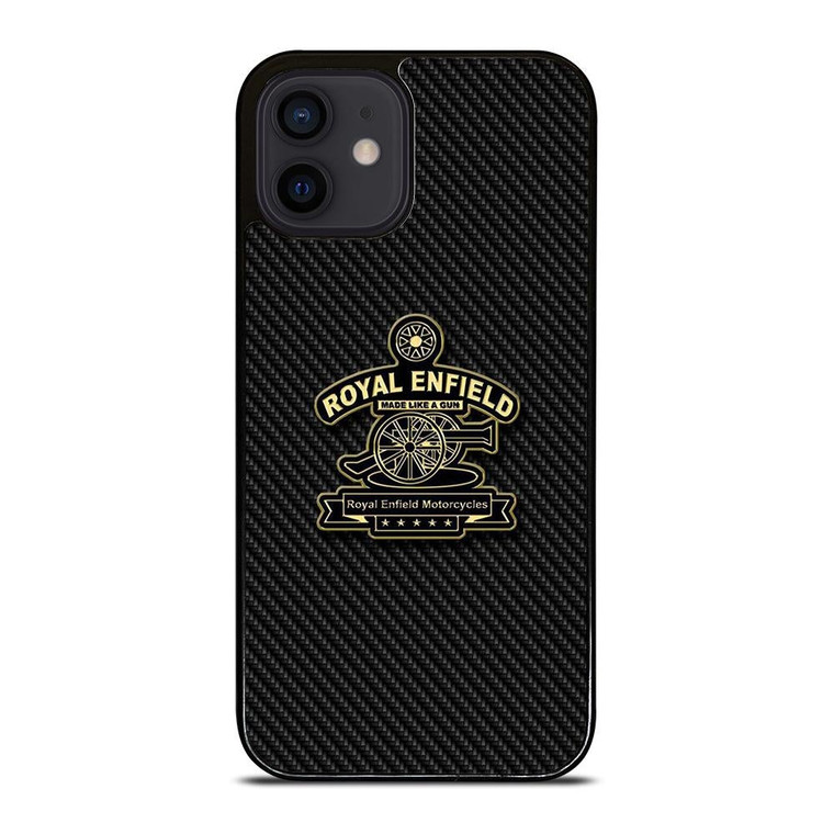ROYAL ENFIELD VINTAGE LOGO CARBON iPhone 12 Mini Case Cover