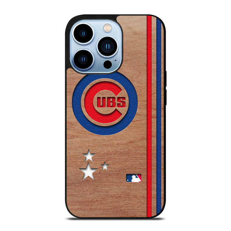 CHICAGO CUBS UBS MLB WOODEN LOGO iPhone 13 Pro Max Case Cover