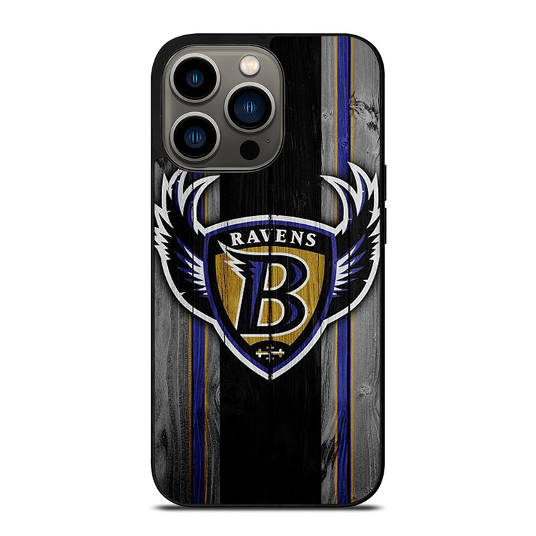 BALTIMORE RAVENS WOODEN LOGO iPhone 13 Pro Case Cover