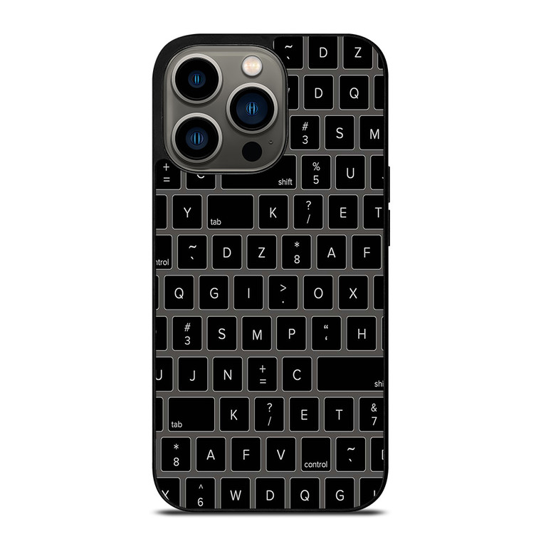 BLACK KEYBOARD PATTERN iPhone 13 Pro Case Cover