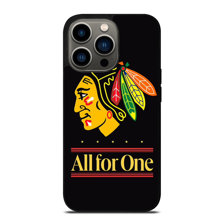 CHICAGO BLACKHAWKS ALL FOR ONE iPhone 13 Pro Case Cover