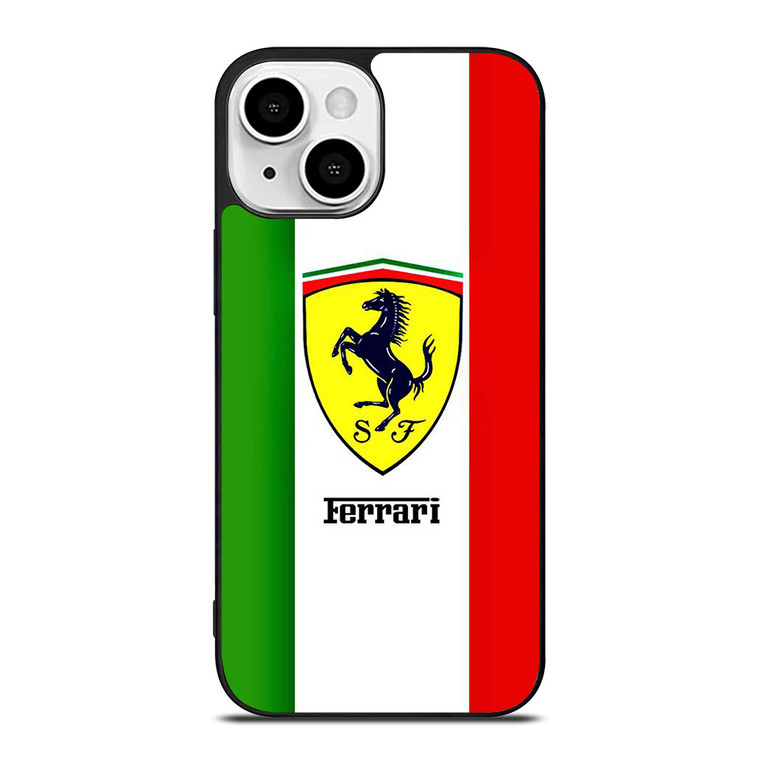 FERRARI ITALI FLAG LOGO iPhone 13 Mini Case Cover