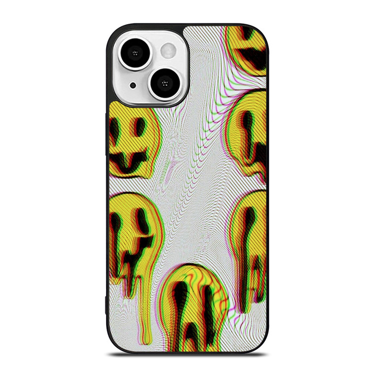 MELTED SMILEY FACE iPhone 13 Mini Case Cover