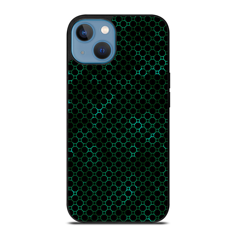 STYLISH HEXAGONAL GREEN PATTERN iPhone 13 Case Cover