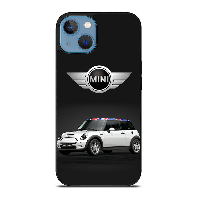 UNION JACK BLUE MINI COPER CAR iPhone 13 Case Cover