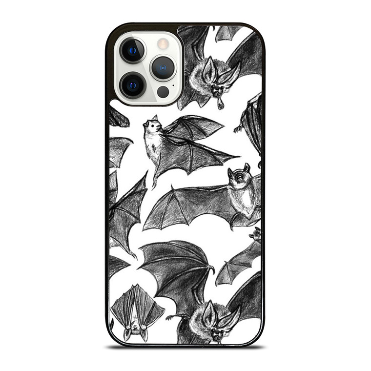 BAT HAND DRAWING PATTERN iPhone 12 Pro Case Cover