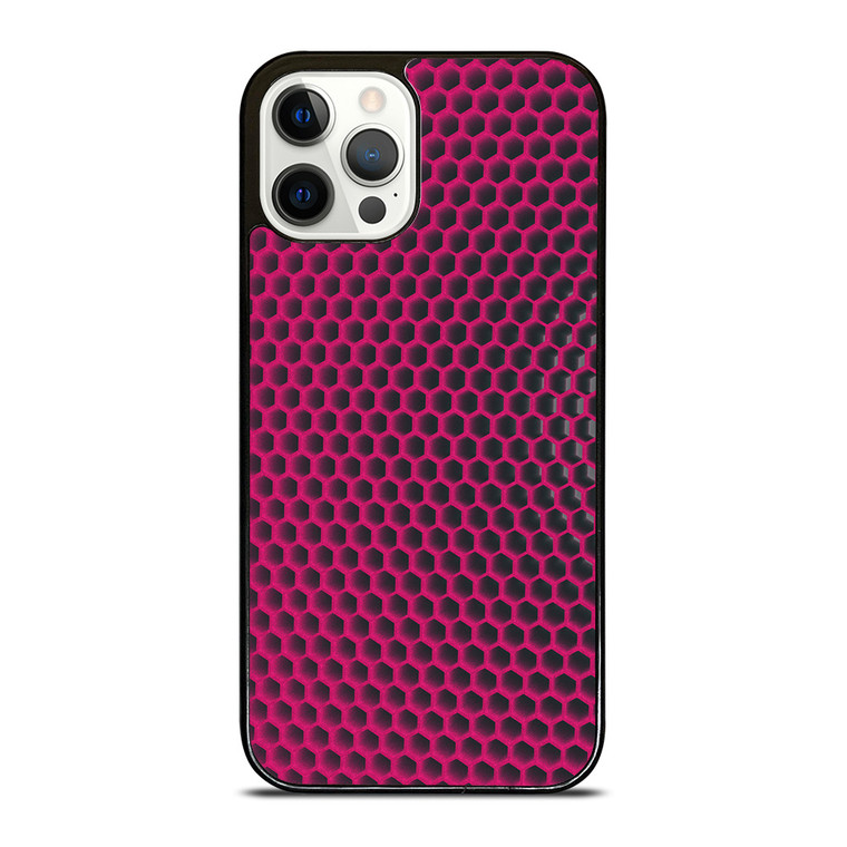HEXAGONAL BLACK PURPLE PATTERN iPhone 12 Pro Case Cover
