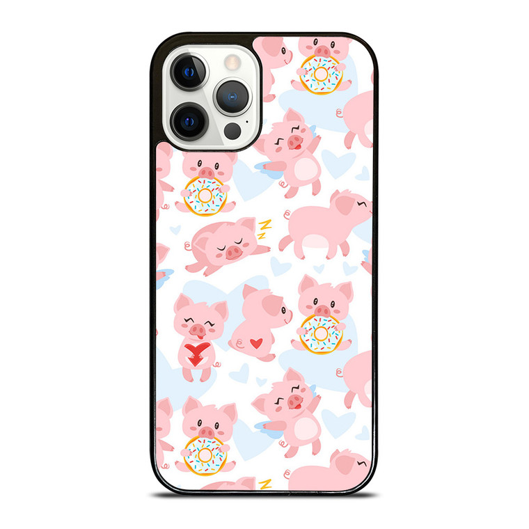 PINK BABY PIGS PATTERN iPhone 12 Pro Case Cover