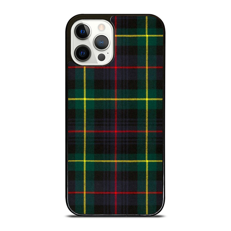 RED YELLOW TARTAN PLAID PATTERN iPhone 12 Pro Case Cover