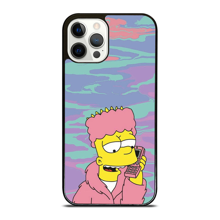 TIE DYE PATTERN BART SIMPSON iPhone 12 Pro Case Cover