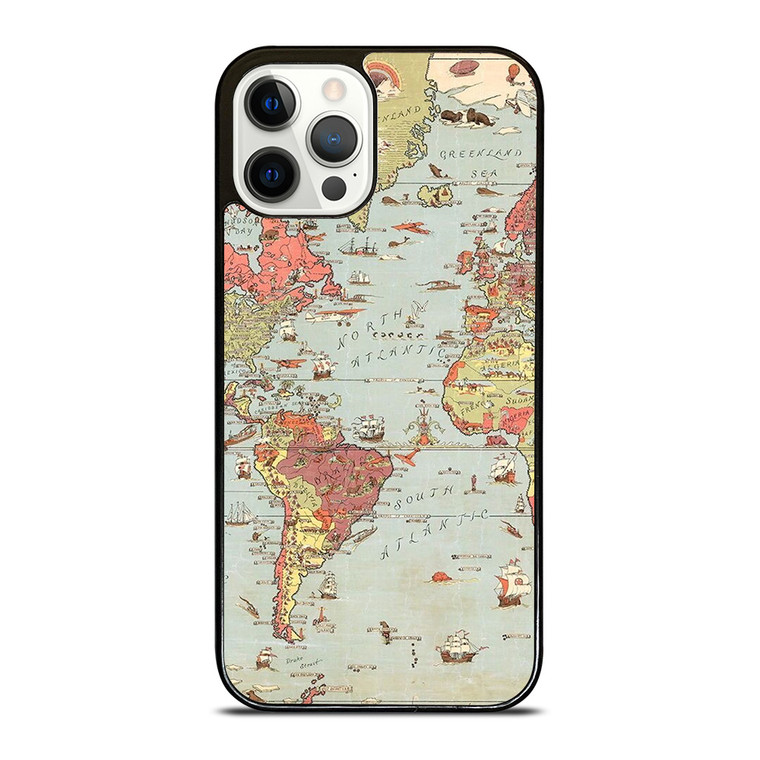 VINTAGE MAP iPhone 12 Pro Case Cover