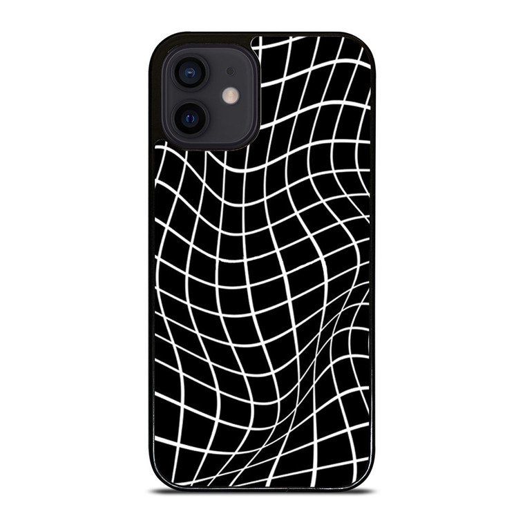 AESTHETIC WAVY GRID PATTERN iPhone 12 Mini Case Cover