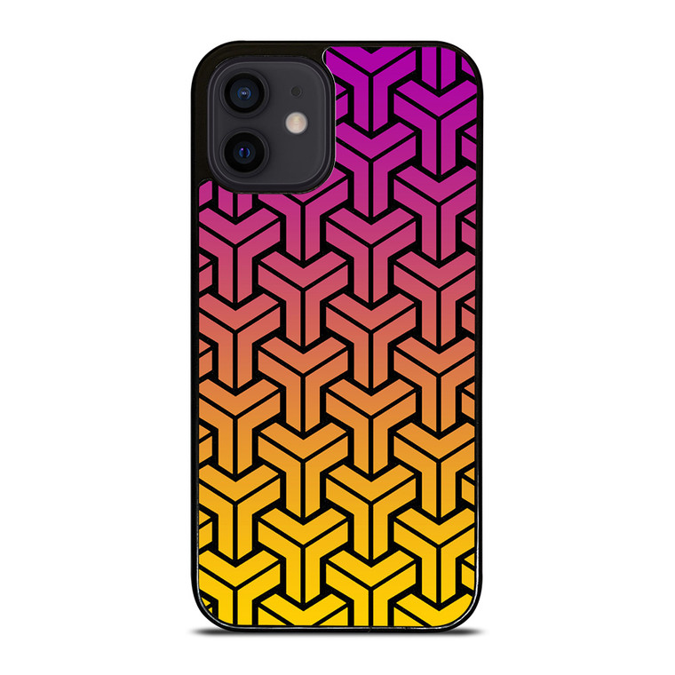 BLACK MAMBA YELLOW PURPLE PATTERN iPhone 12 Mini Case Cover